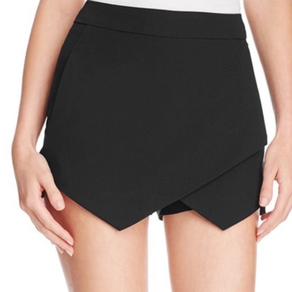 Blue Blush Pants - Blue blush black elastic envelope skirt shorts